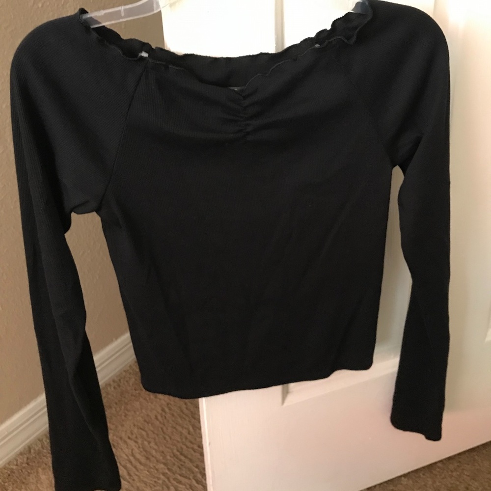 Black long sleeve over the shoulder